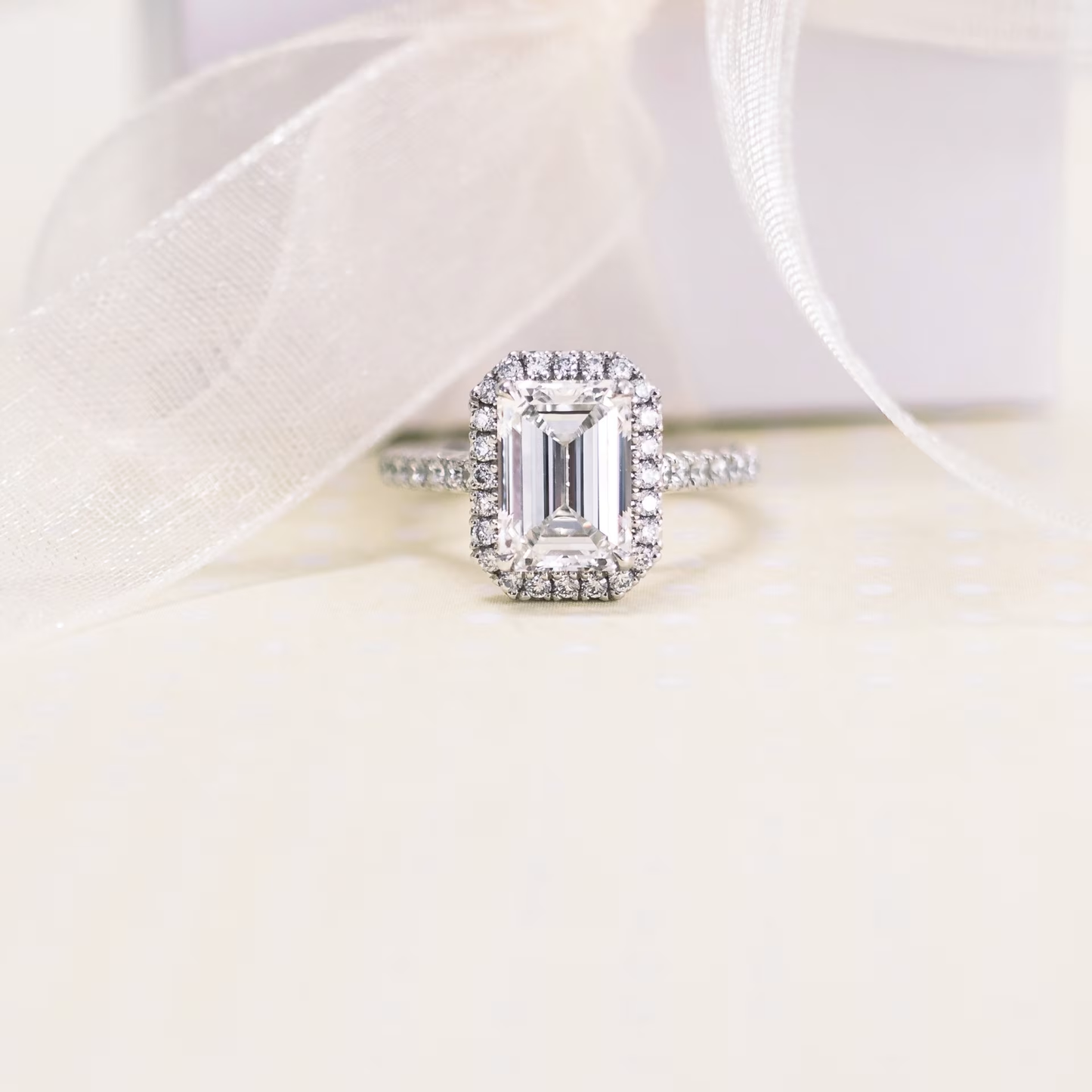 Marquise Cut Cluster Styled Lab Grown Diamond Engagement Ring