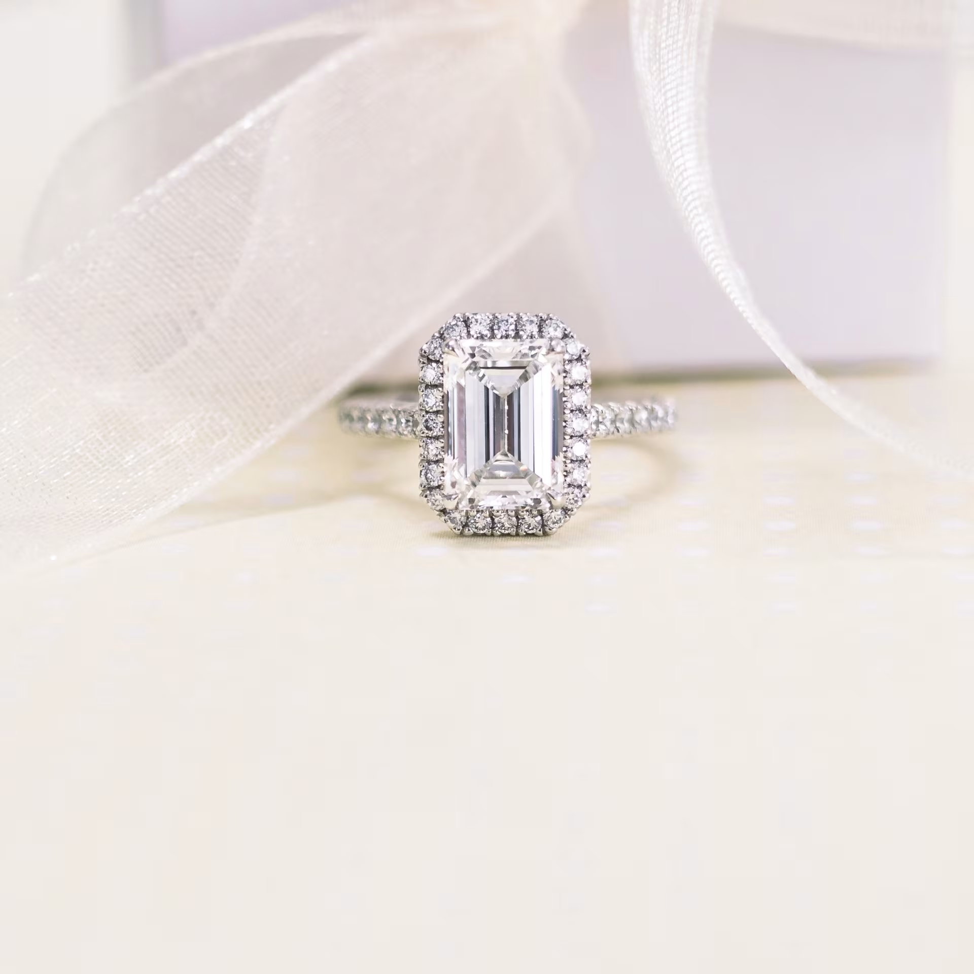 Marquise Cut Cluster Styled Lab Grown Diamond Engagement Ring