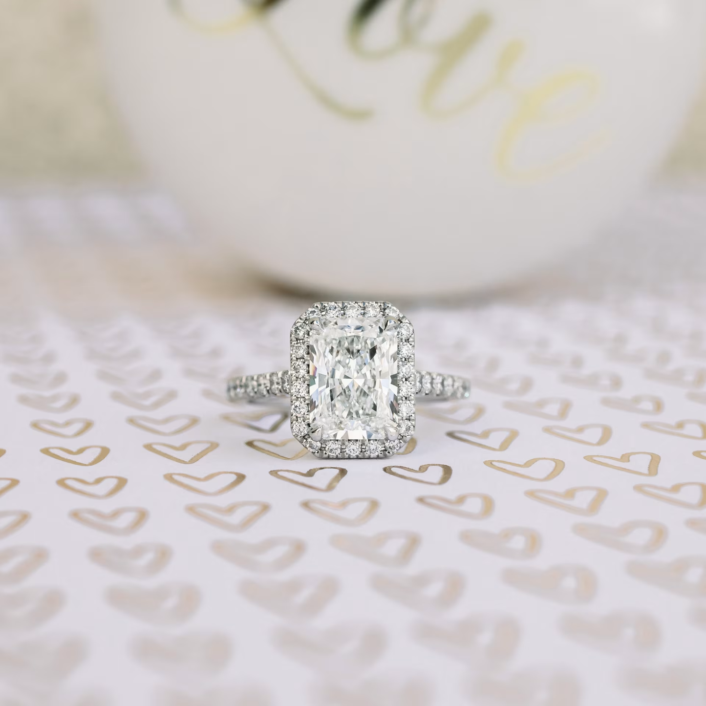 Marquise Cut Cluster Styled Lab Grown Diamond Engagement Ring