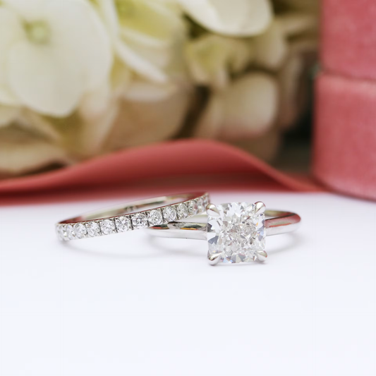 Marquise Cut Cluster Styled Lab Grown Diamond Engagement Ring