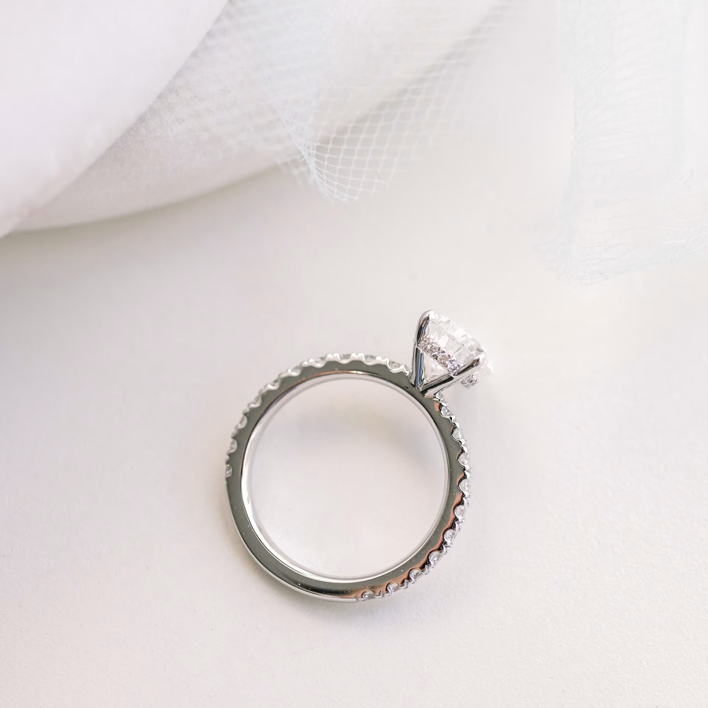 Marquise Cut Cluster Styled Lab Grown Diamond Engagement Ring