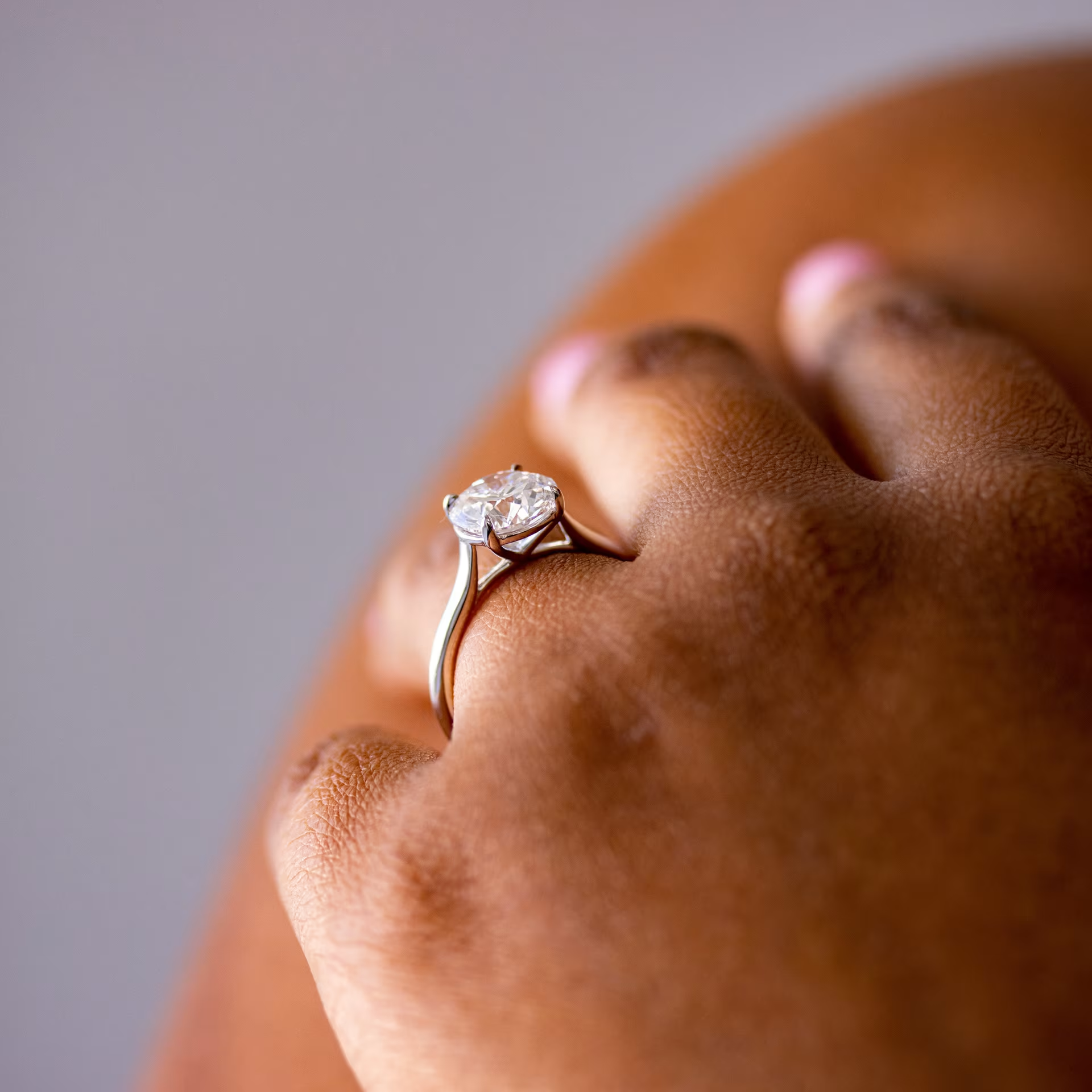 Marquise Cut Cluster Styled Lab Grown Diamond Engagement Ring