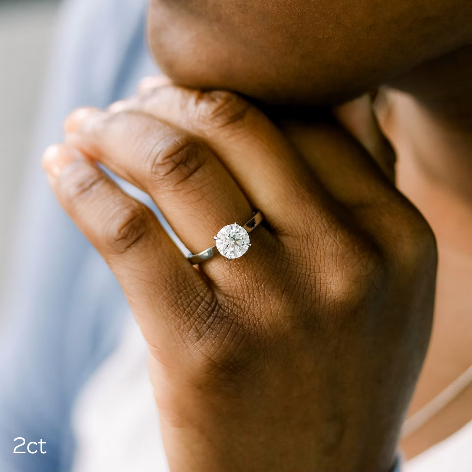 Marquise Cut Cluster Styled Lab Grown Diamond Engagement Ring