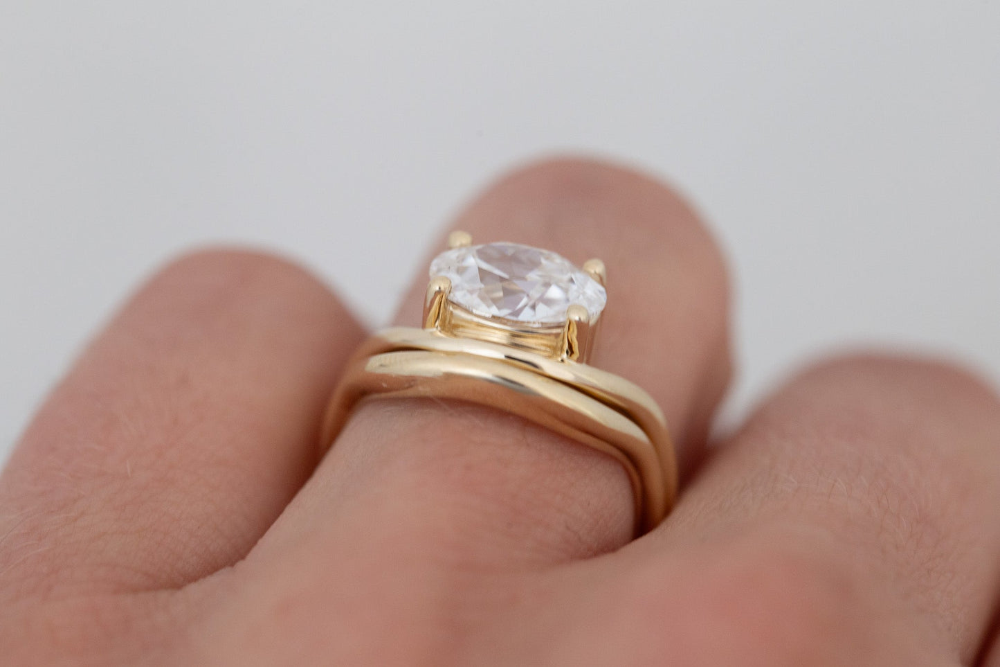 2 CT Round Three Stones Lab Grown Diamond Engagement Ring