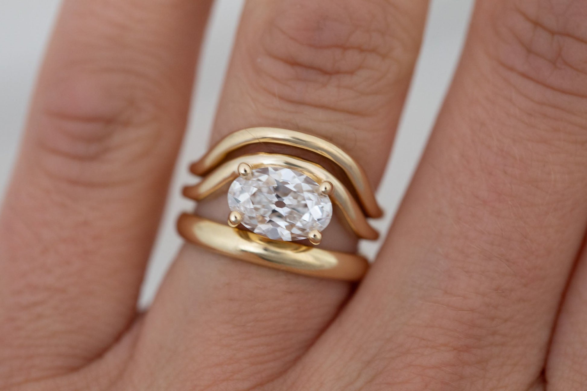 2 CT Round Three Stones Lab Grown Diamond Engagement Ring