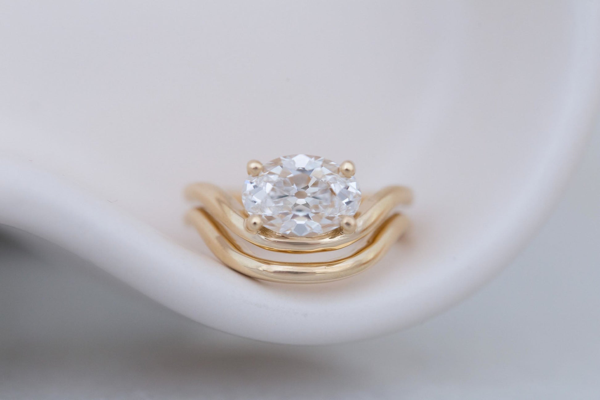 2 CT Round Three Stones Lab Grown Diamond Engagement Ring