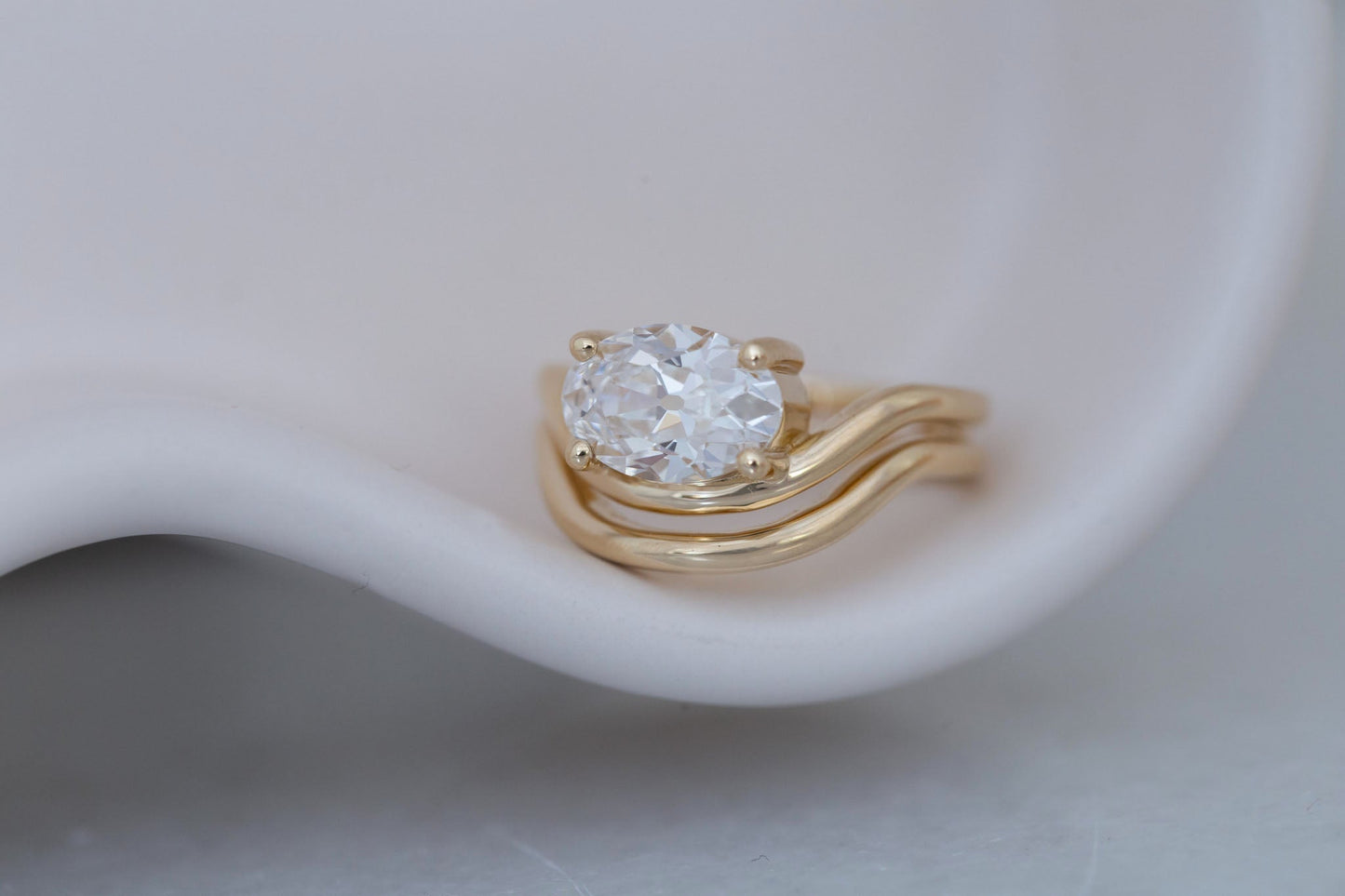 2 CT Round Three Stones Lab Grown Diamond Engagement Ring