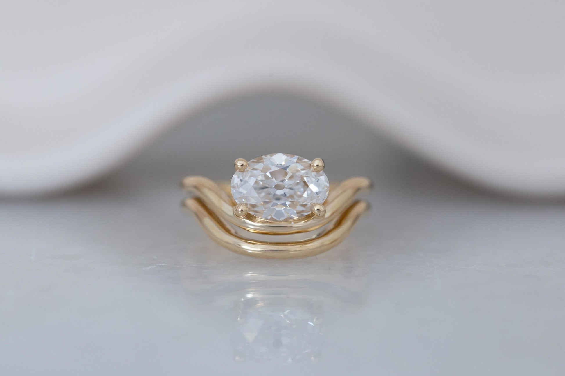 2 CT Round Three Stones Lab Grown Diamond Engagement Ring