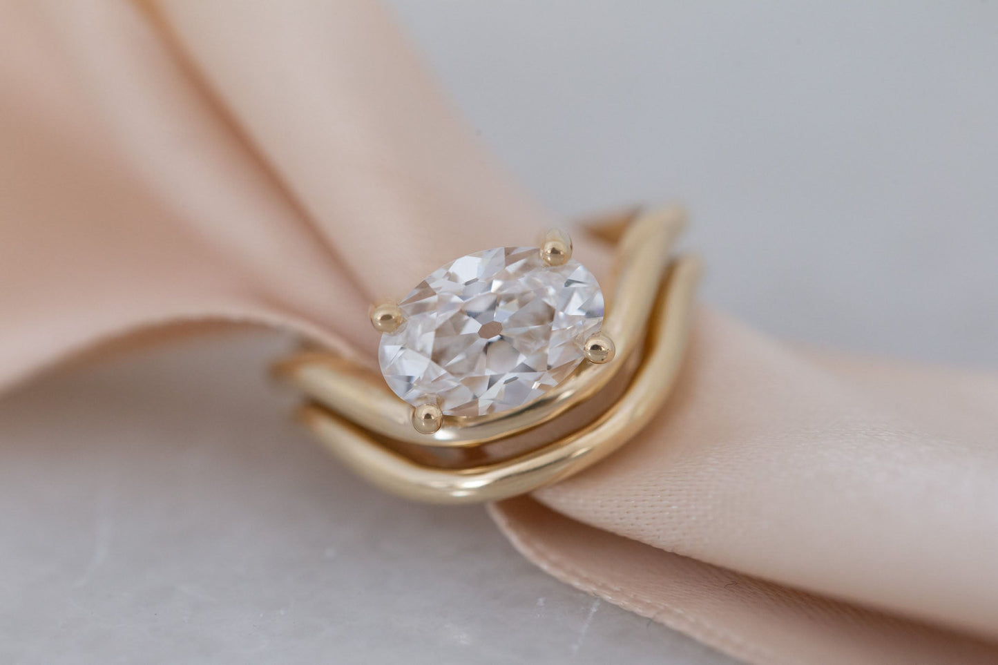 2 CT Round Three Stones Lab Grown Diamond Engagement Ring