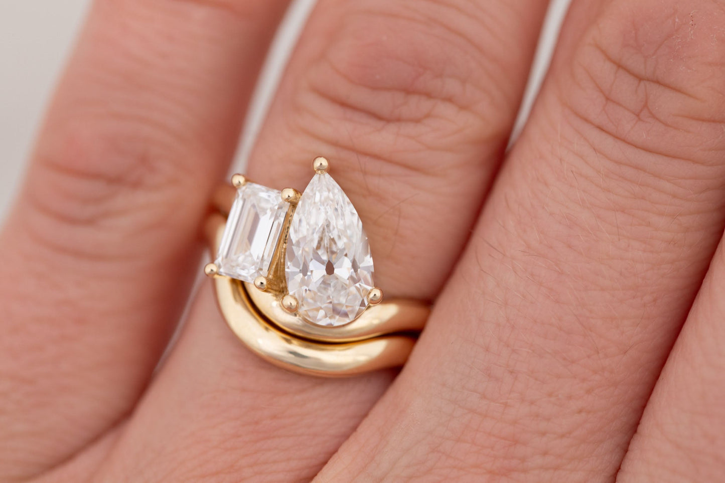 2 CT Round Three Stones Lab Grown Diamond Engagement Ring