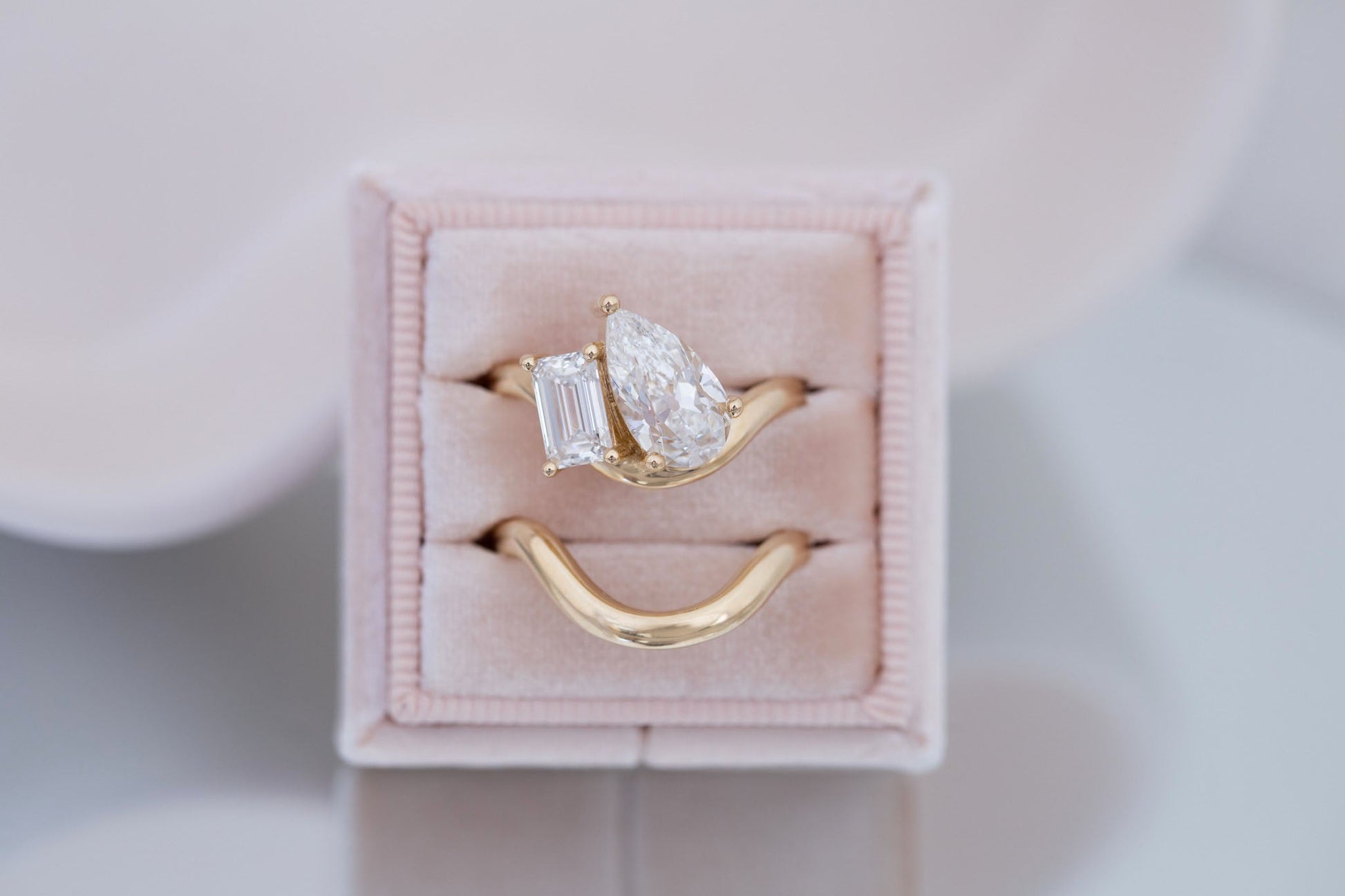 2 CT Round Three Stones Lab Grown Diamond Engagement Ring