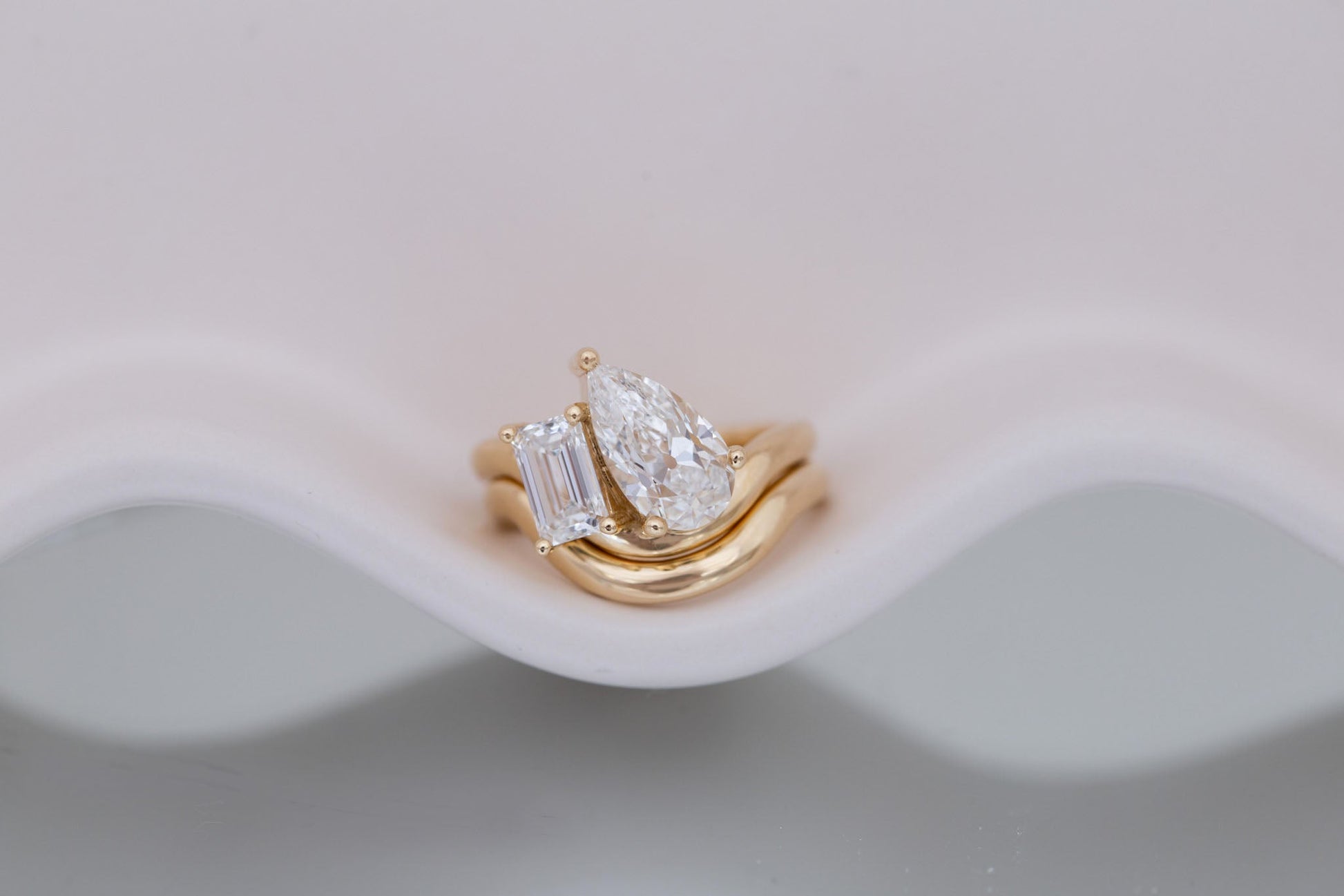 2 CT Round Three Stones Lab Grown Diamond Engagement Ring