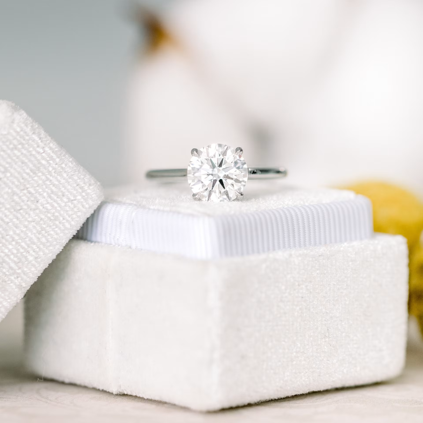 Marquise Cut Cluster Styled Lab Grown Diamond Engagement Ring
