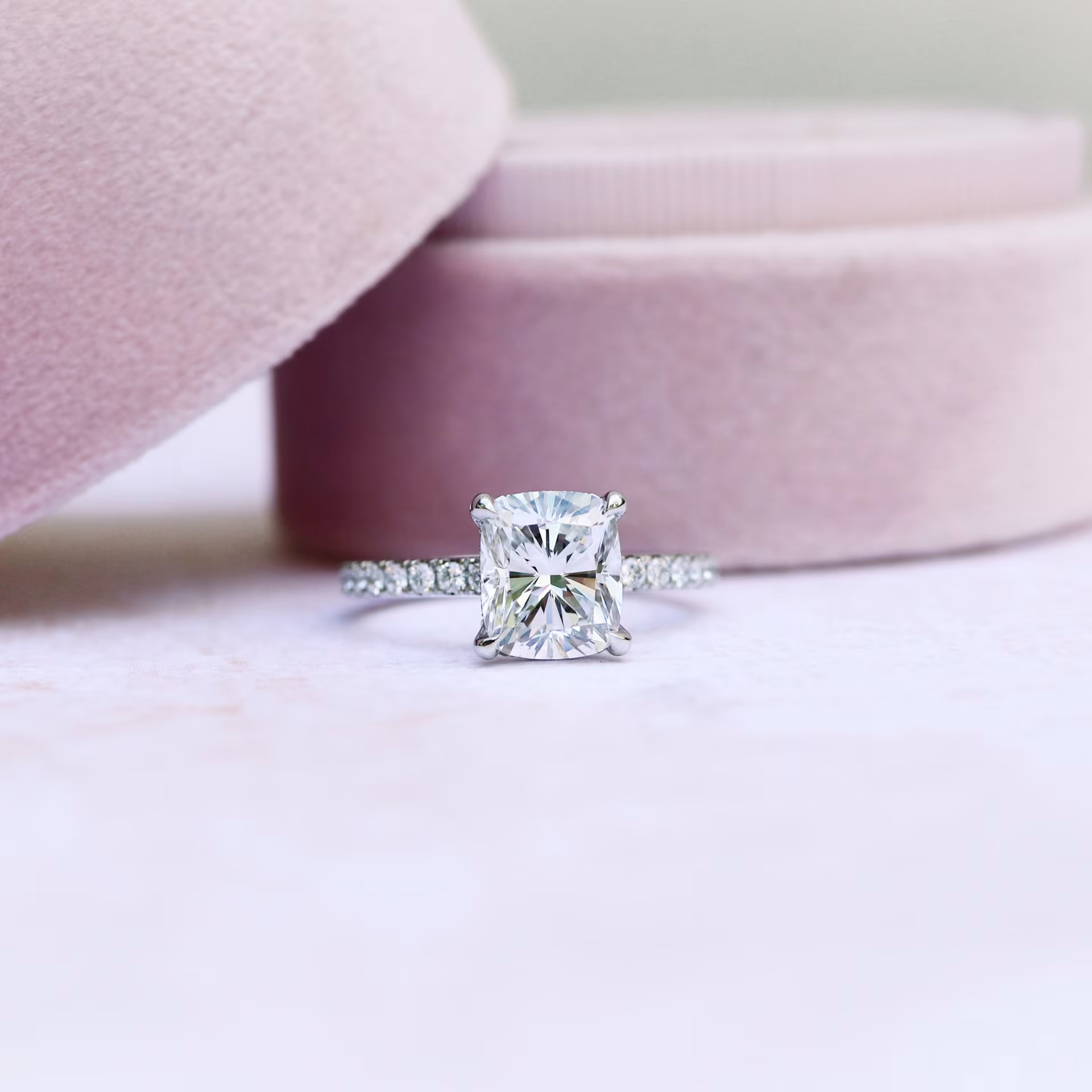 Marquise Cut Cluster Styled Lab Grown Diamond Engagement Ring