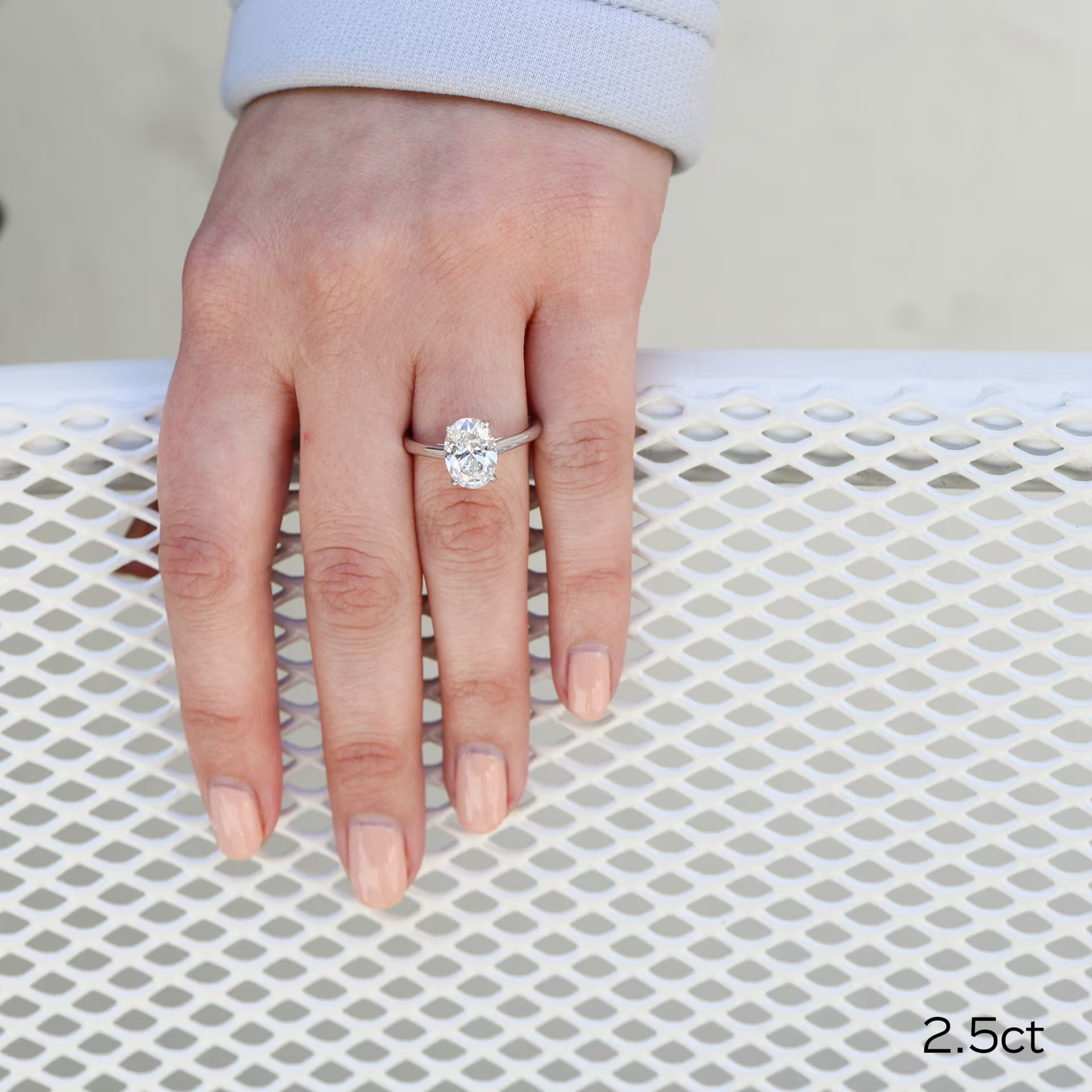 Marquise Cut Cluster Styled Lab Grown Diamond Engagement Ring
