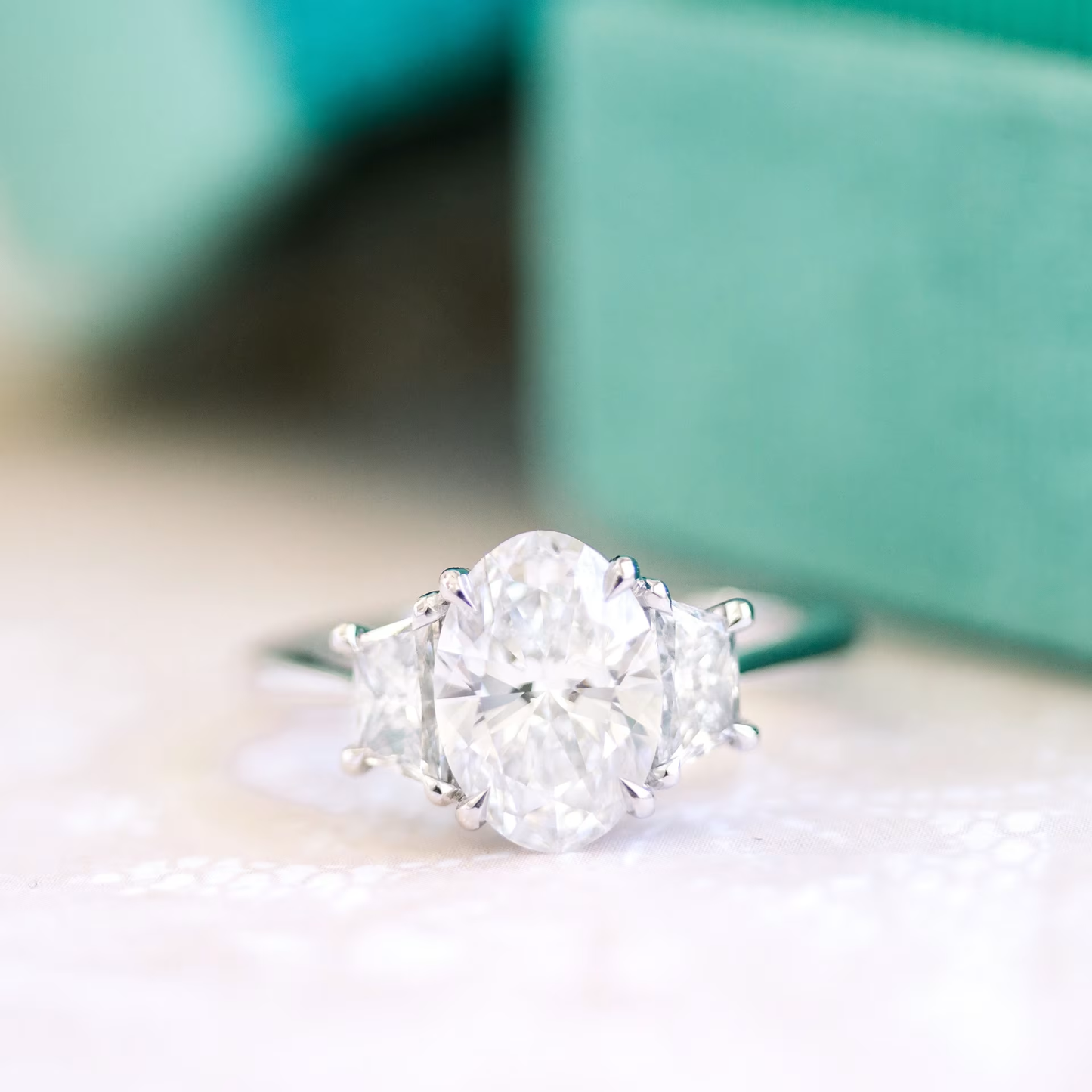 Marquise Cut Cluster Styled Lab Grown Diamond Engagement Ring