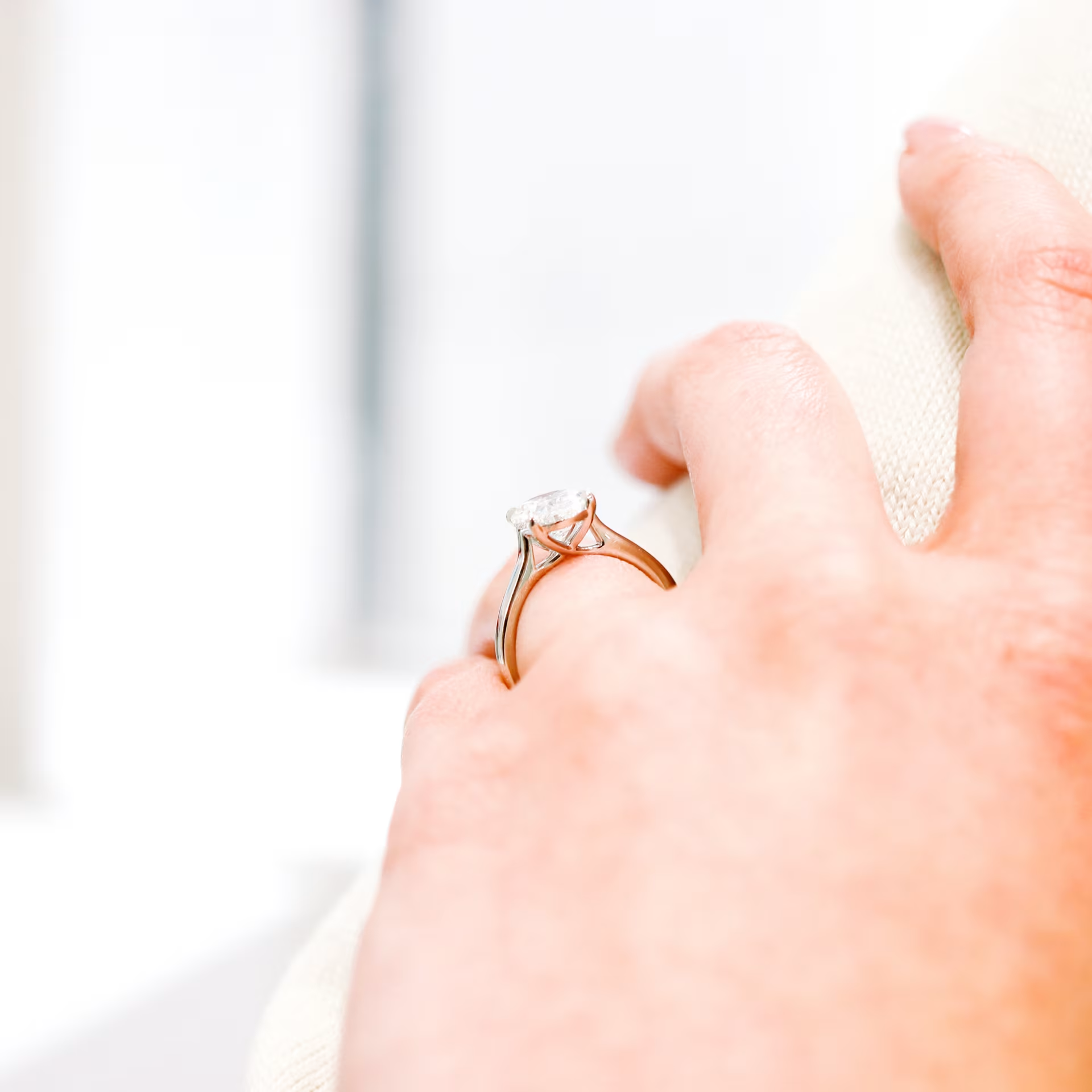 Marquise Cut Cluster Styled Lab Grown Diamond Engagement Ring