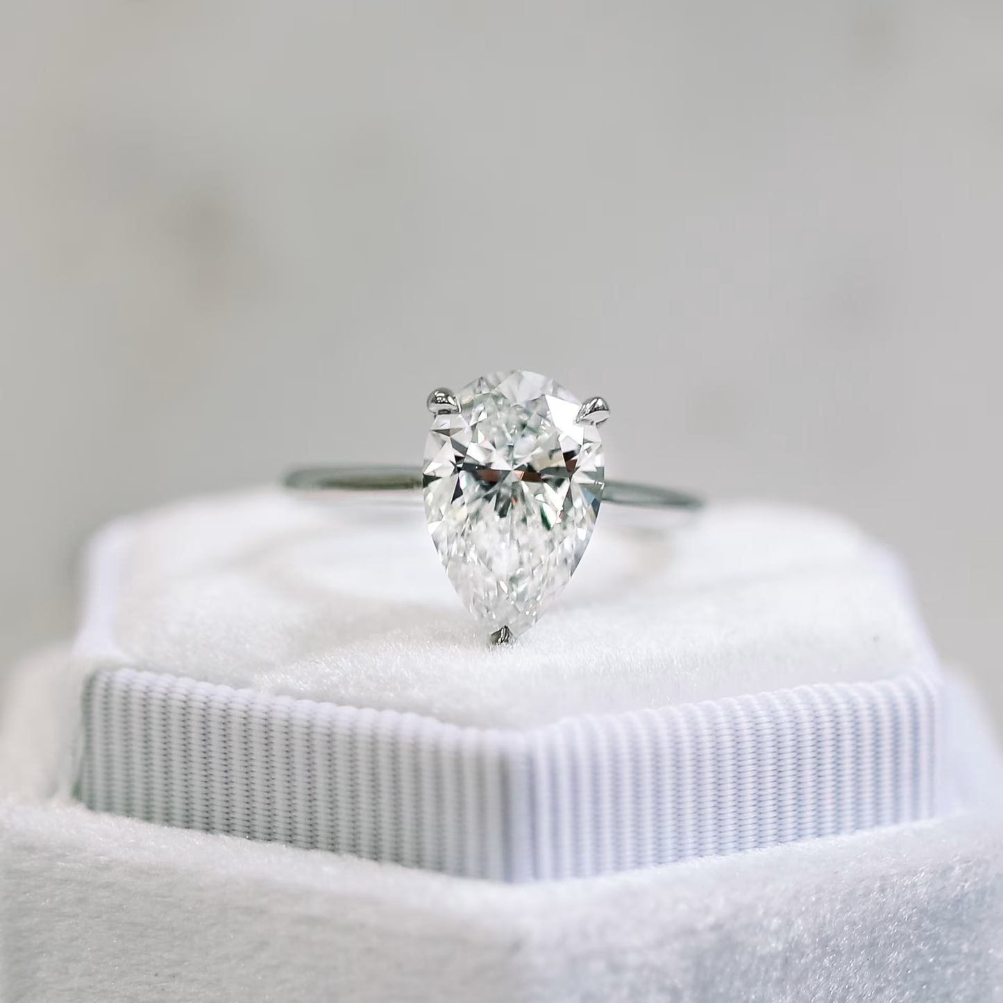 Marquise Cut Cluster Styled Lab Grown Diamond Engagement Ring