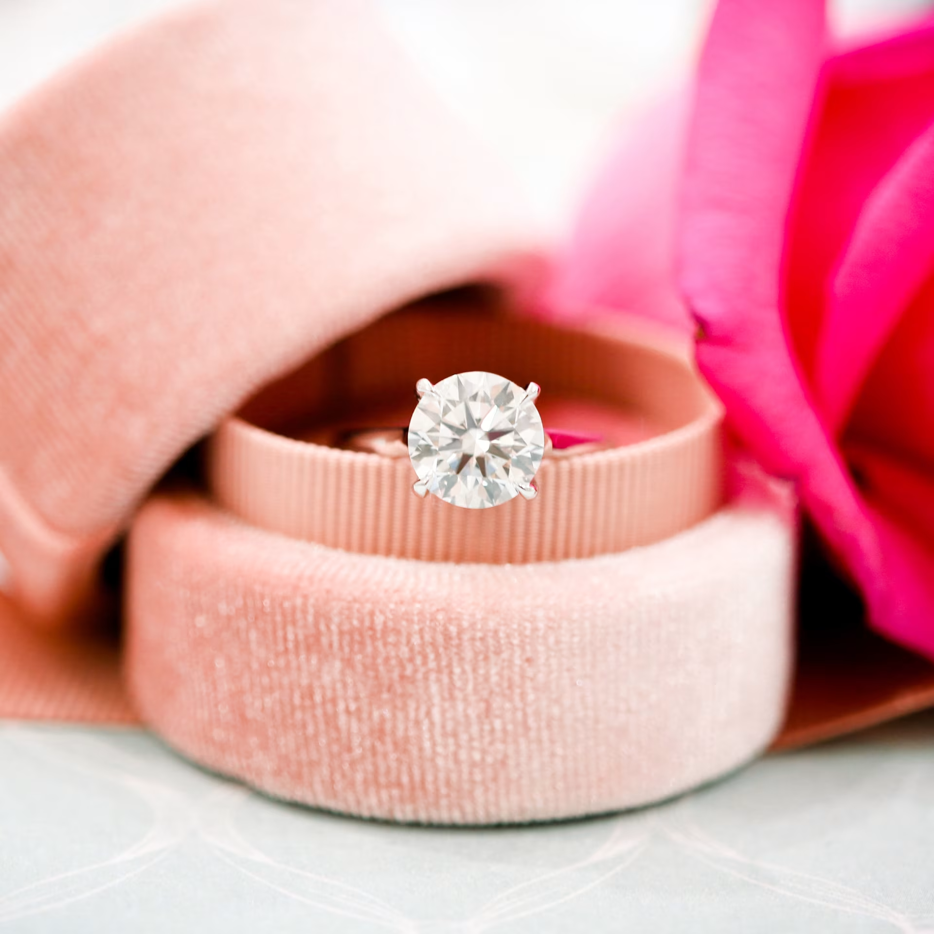 Marquise Cut Cluster Styled Lab Grown Diamond Engagement Ring