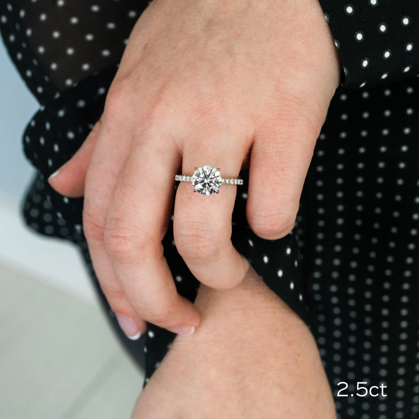 Marquise Cut Cluster Styled Lab Grown Diamond Engagement Ring