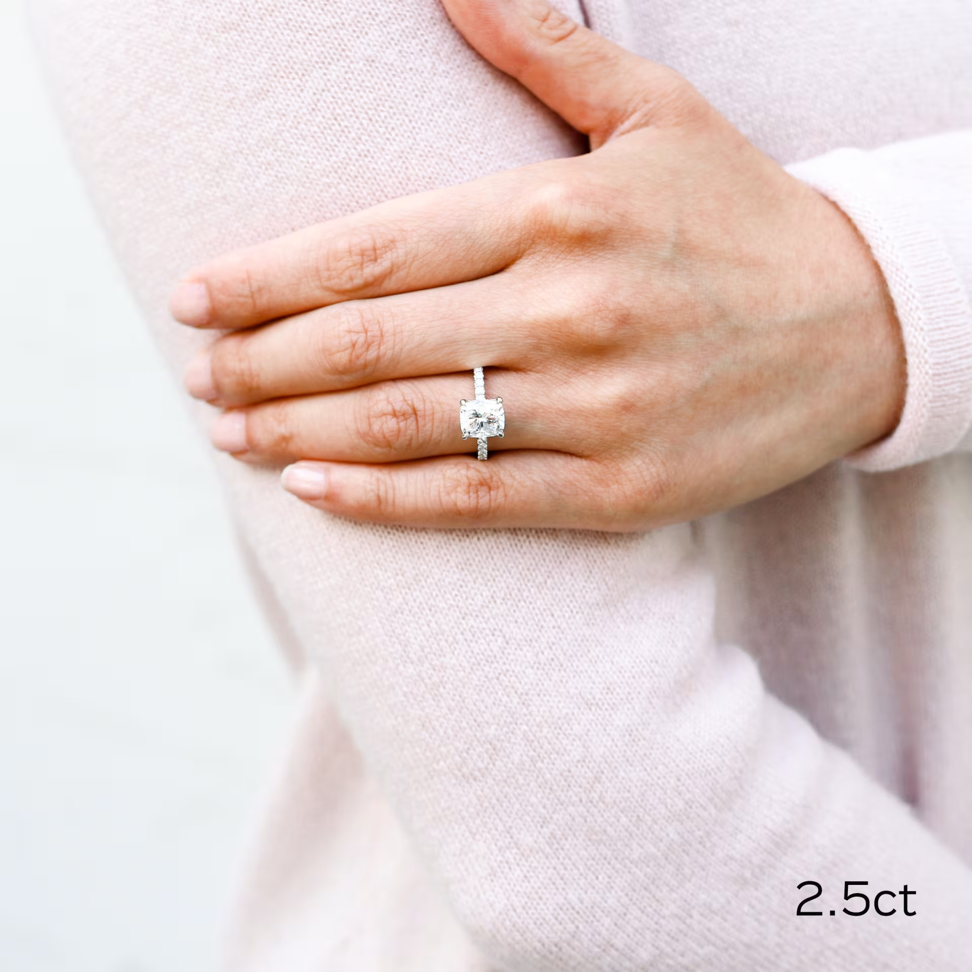 Marquise Cut Cluster Styled Lab Grown Diamond Engagement Ring