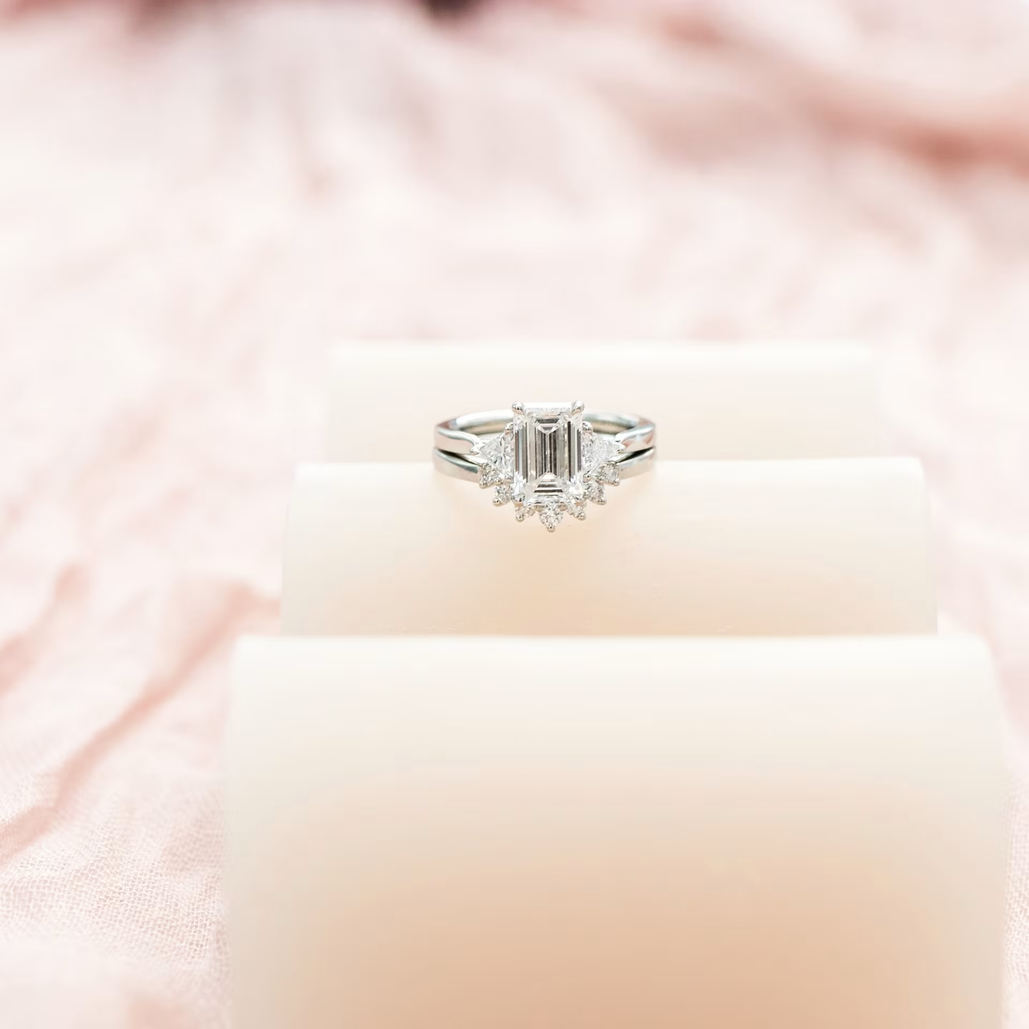 Marquise Cut Cluster Styled Lab Grown Diamond Engagement Ring