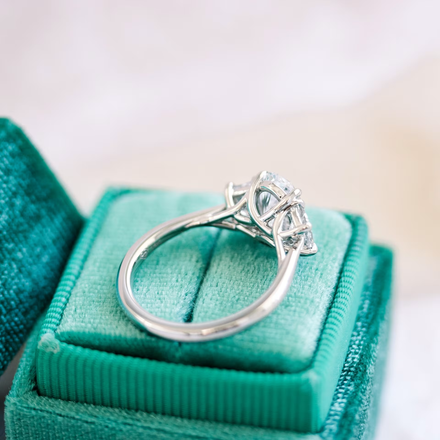 Marquise Cut Cluster Styled Lab Grown Diamond Engagement Ring