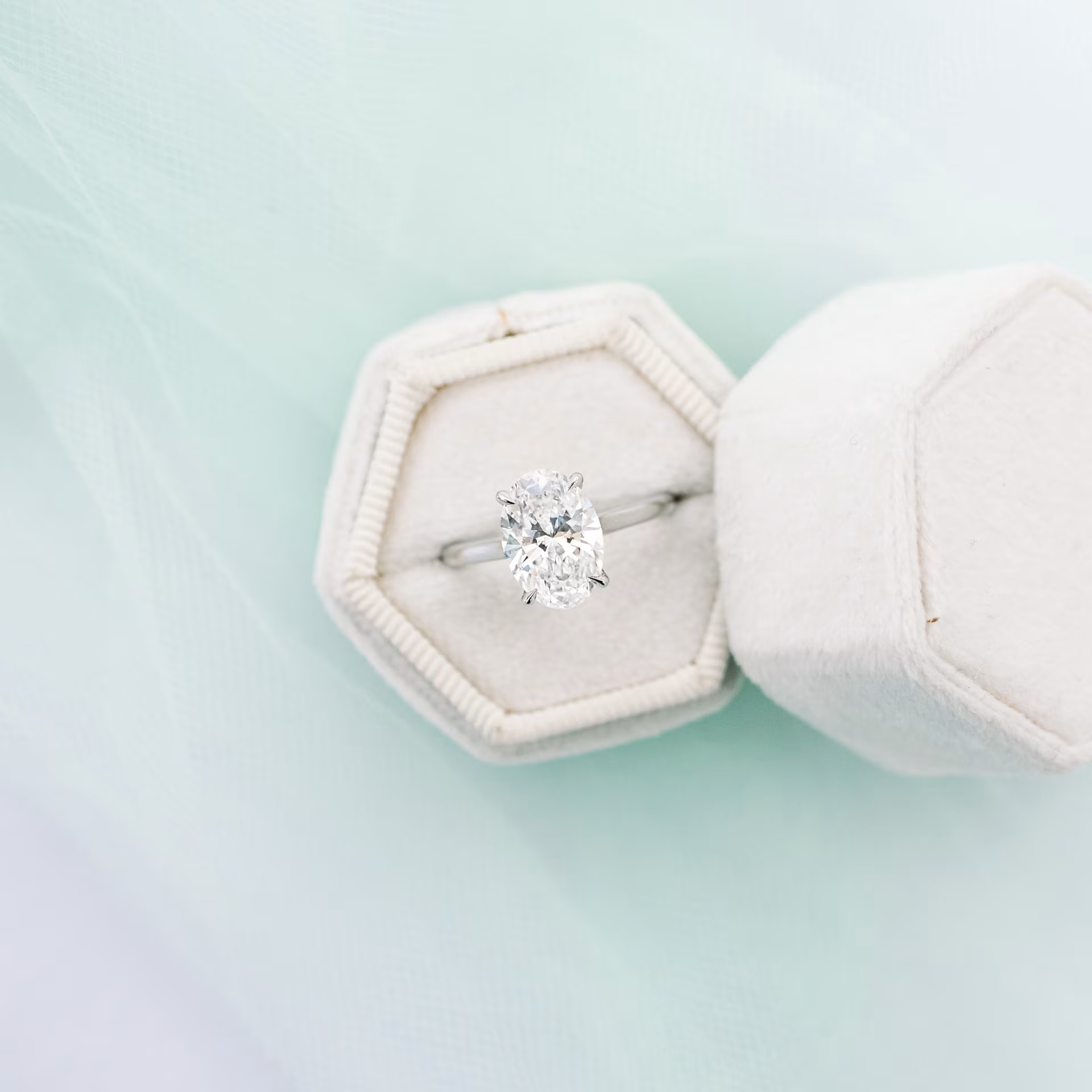 Marquise Cut Cluster Styled Lab Grown Diamond Engagement Ring