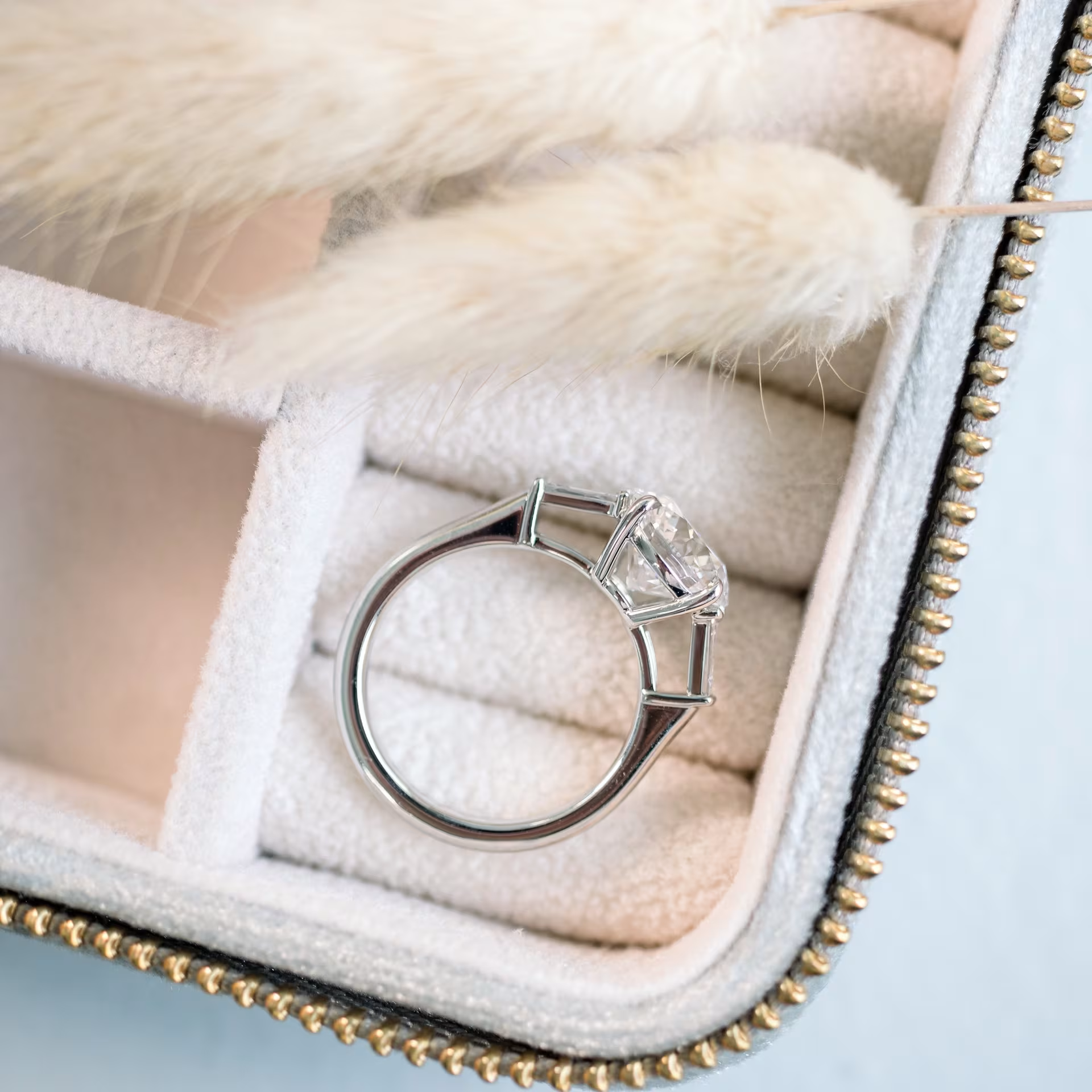 Marquise Cut Cluster Styled Lab Grown Diamond Engagement Ring