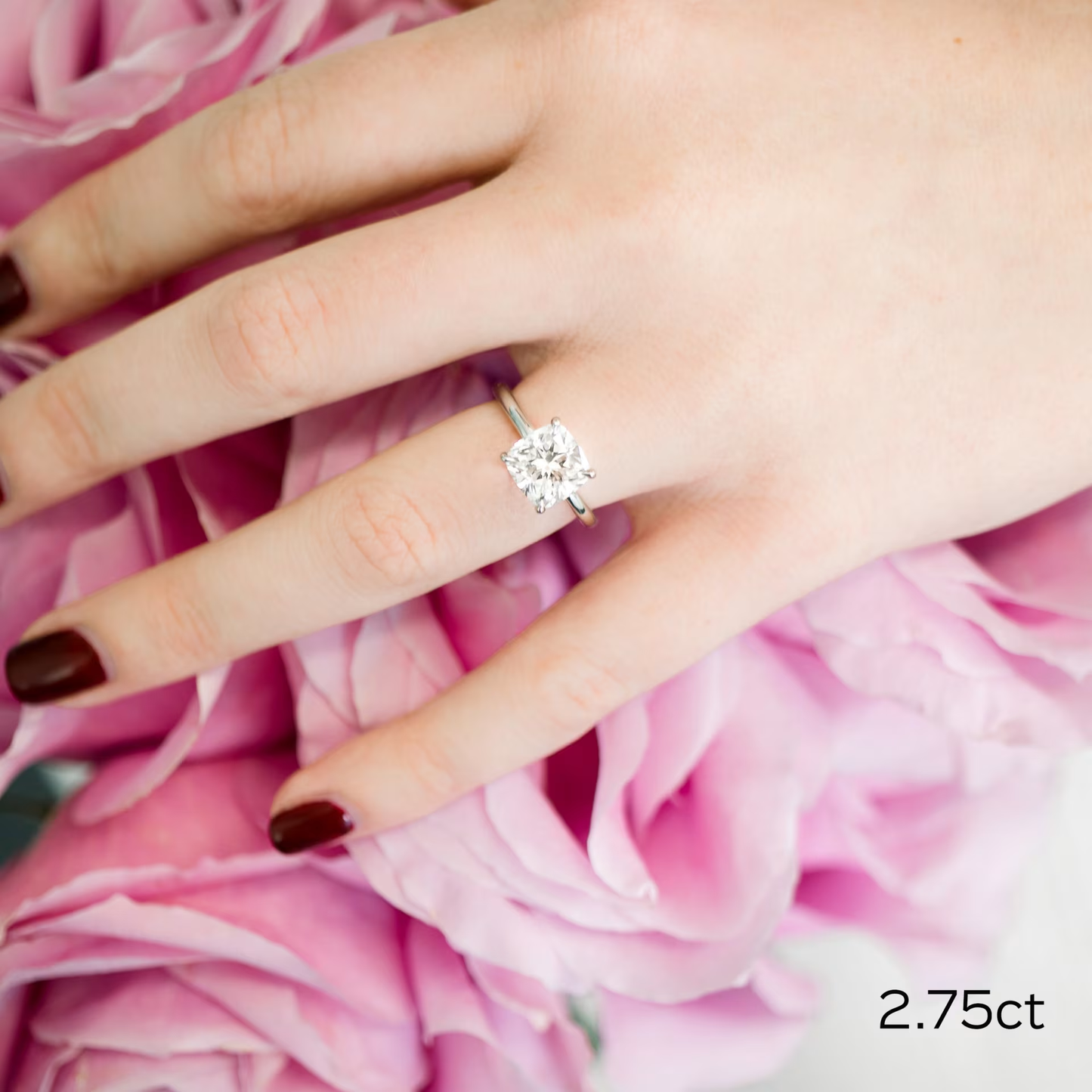 Marquise Cut Cluster Styled Lab Grown Diamond Engagement Ring