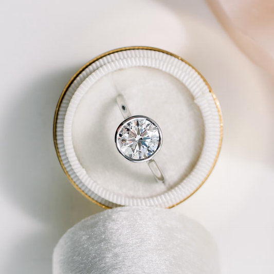 Marquise Cut Cluster Styled Lab Grown Diamond Engagement Ring