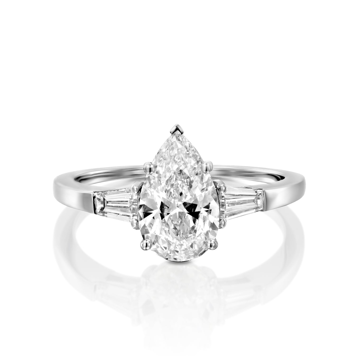 2 CT Round Three Stones Lab Grown Diamond Engagement Ring