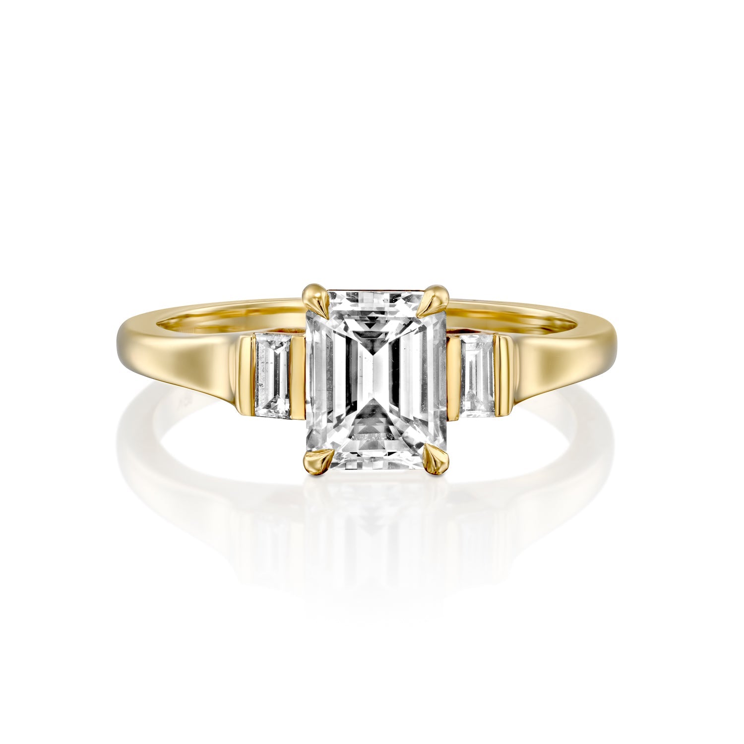 2 CT Round Three Stones Lab Grown Diamond Engagement Ring