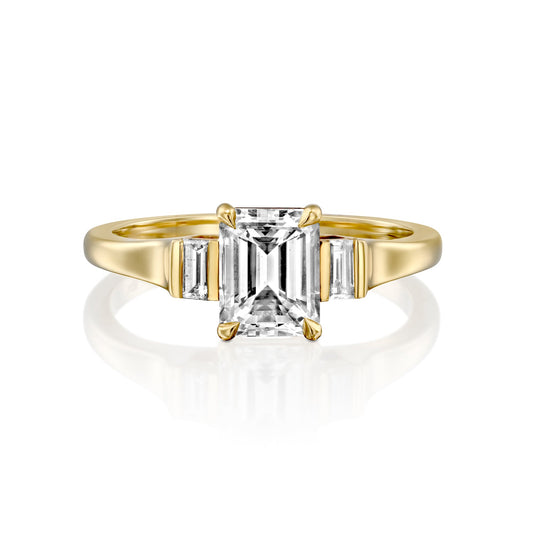 2 CT Round Three Stones Lab Grown Diamond Engagement Ring