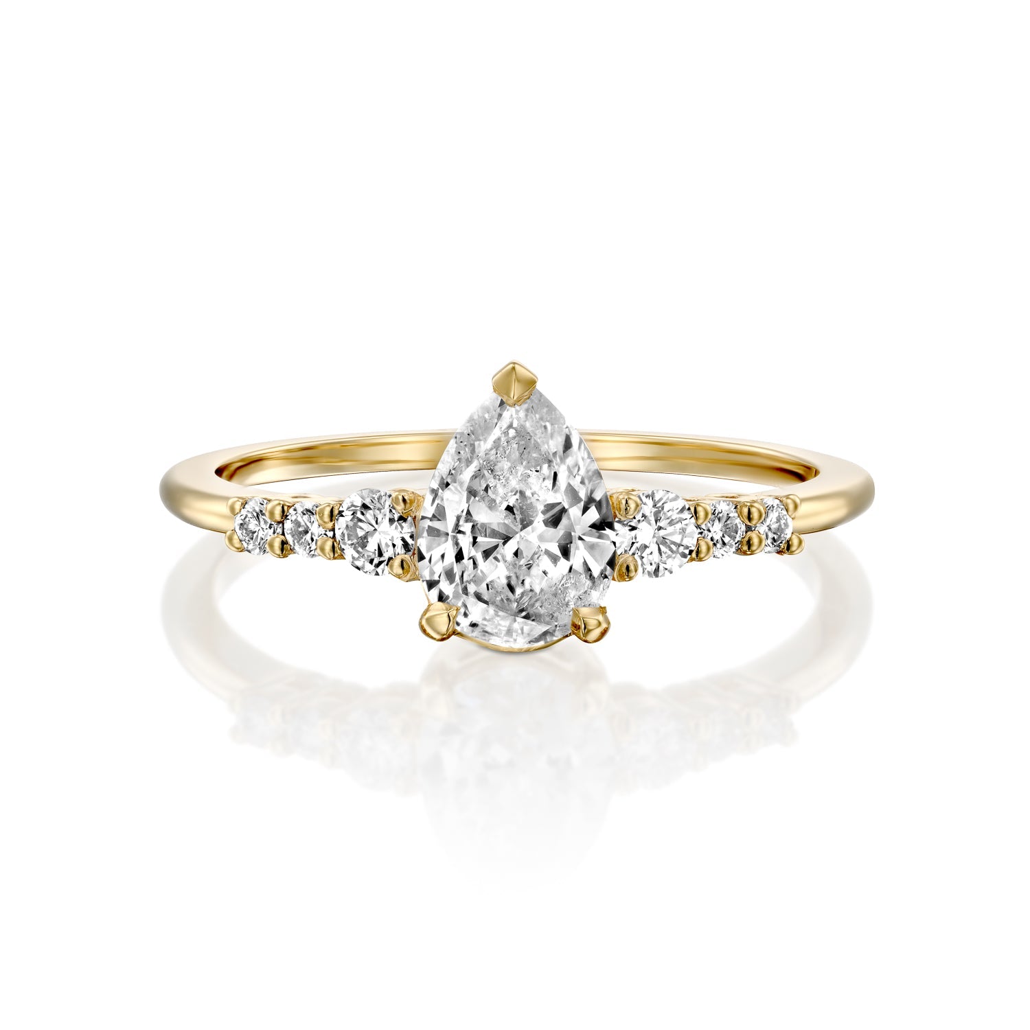2 CT Round Three Stones Lab Grown Diamond Engagement Ring
