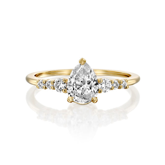 2 CT Round Three Stones Lab Grown Diamond Engagement Ring