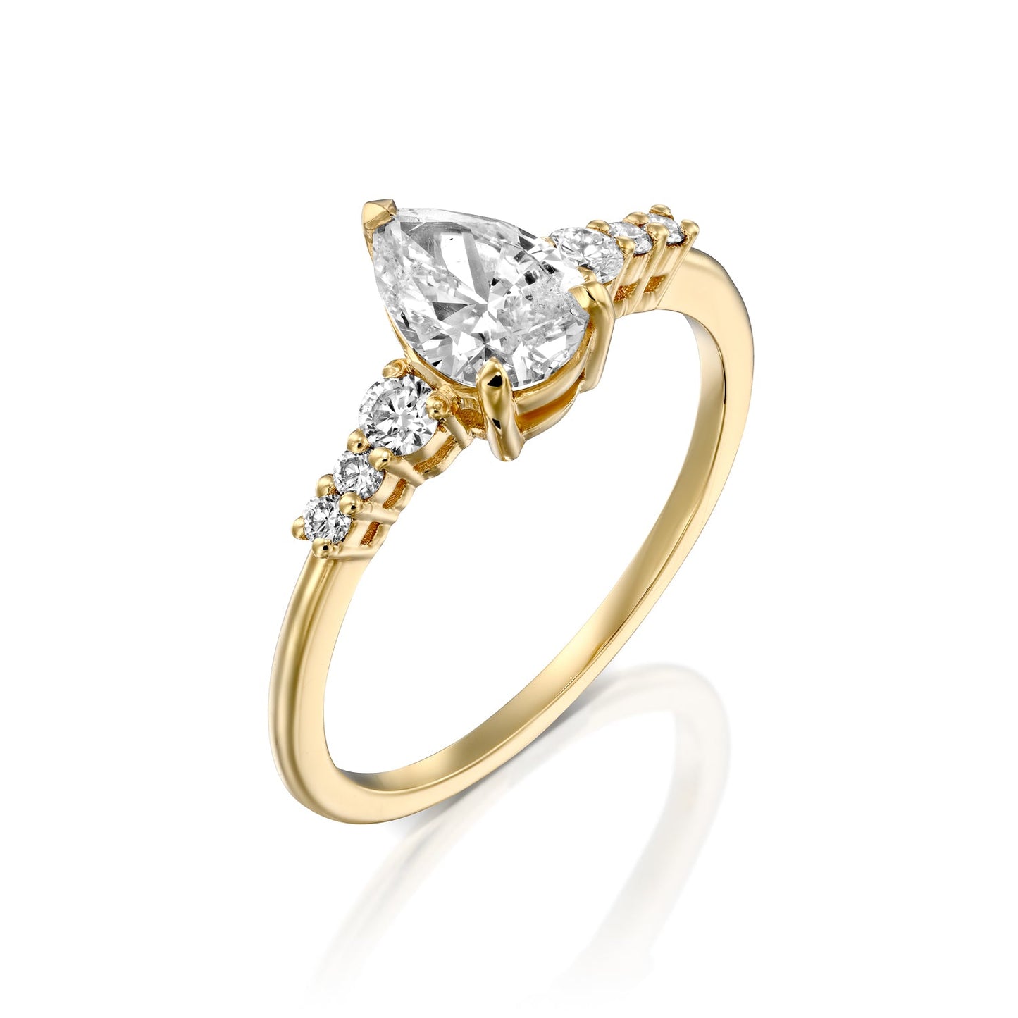 2 CT Round Three Stones Lab Grown Diamond Engagement Ring