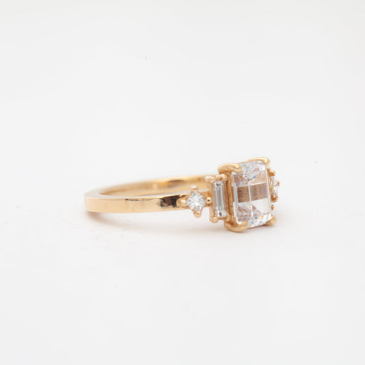 2 CT Round Three Stones Lab Grown Diamond Engagement Ring