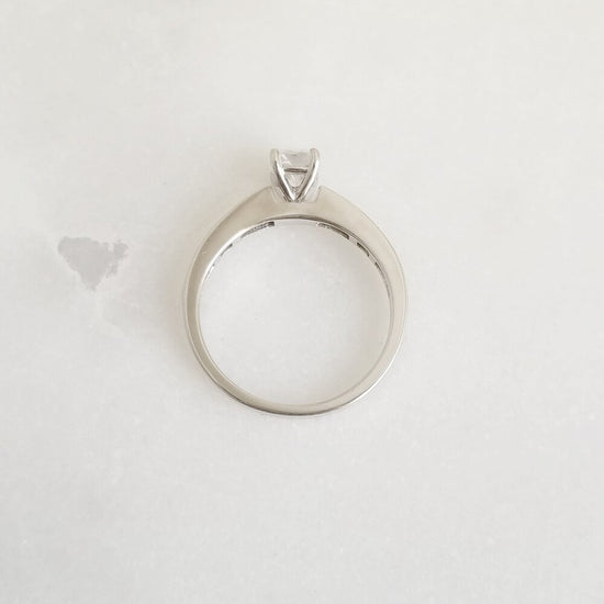 0.54 CT Cushion Solitaire CVD F/VS2 Diamond Engagement Ring 4