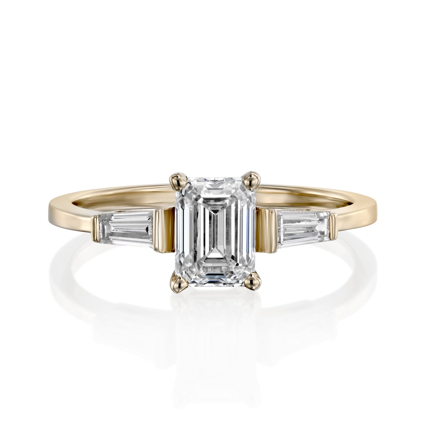 2 CT Round Three Stones Lab Grown Diamond Engagement Ring