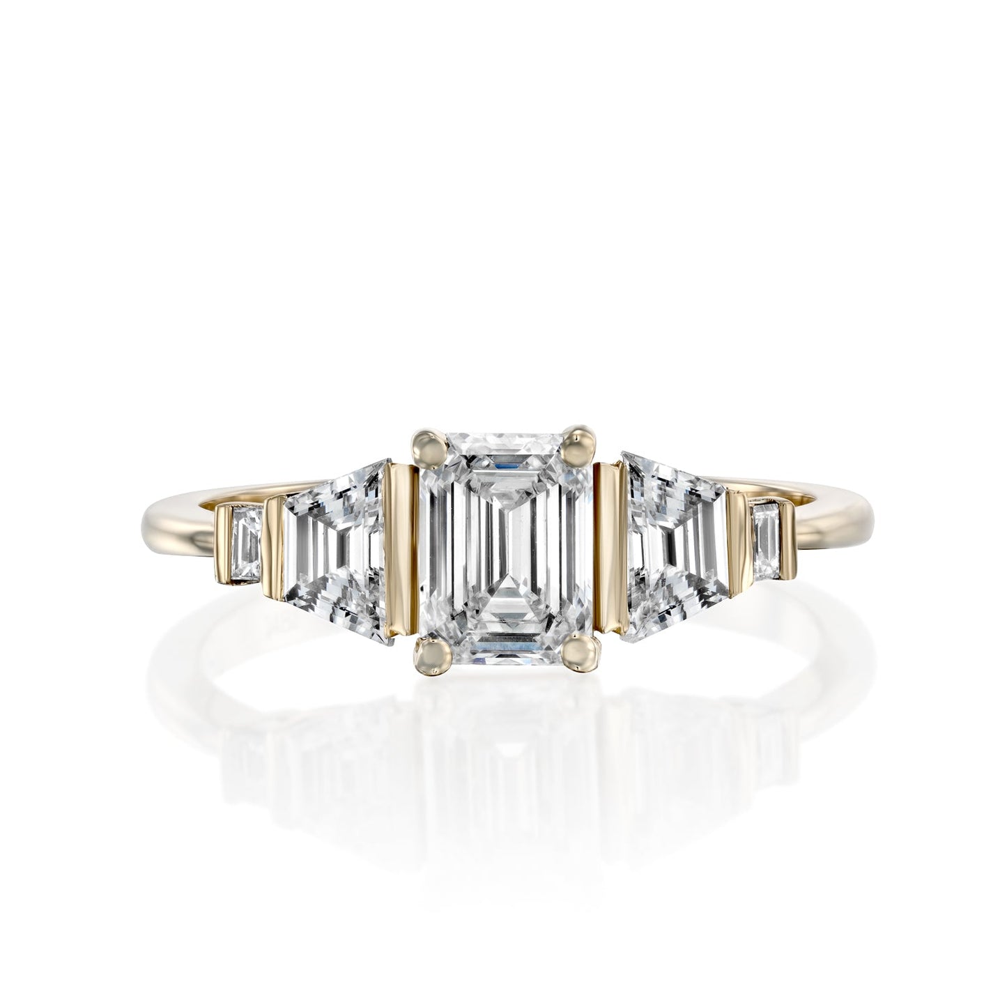 2 CT Round Three Stones Lab Grown Diamond Engagement Ring
