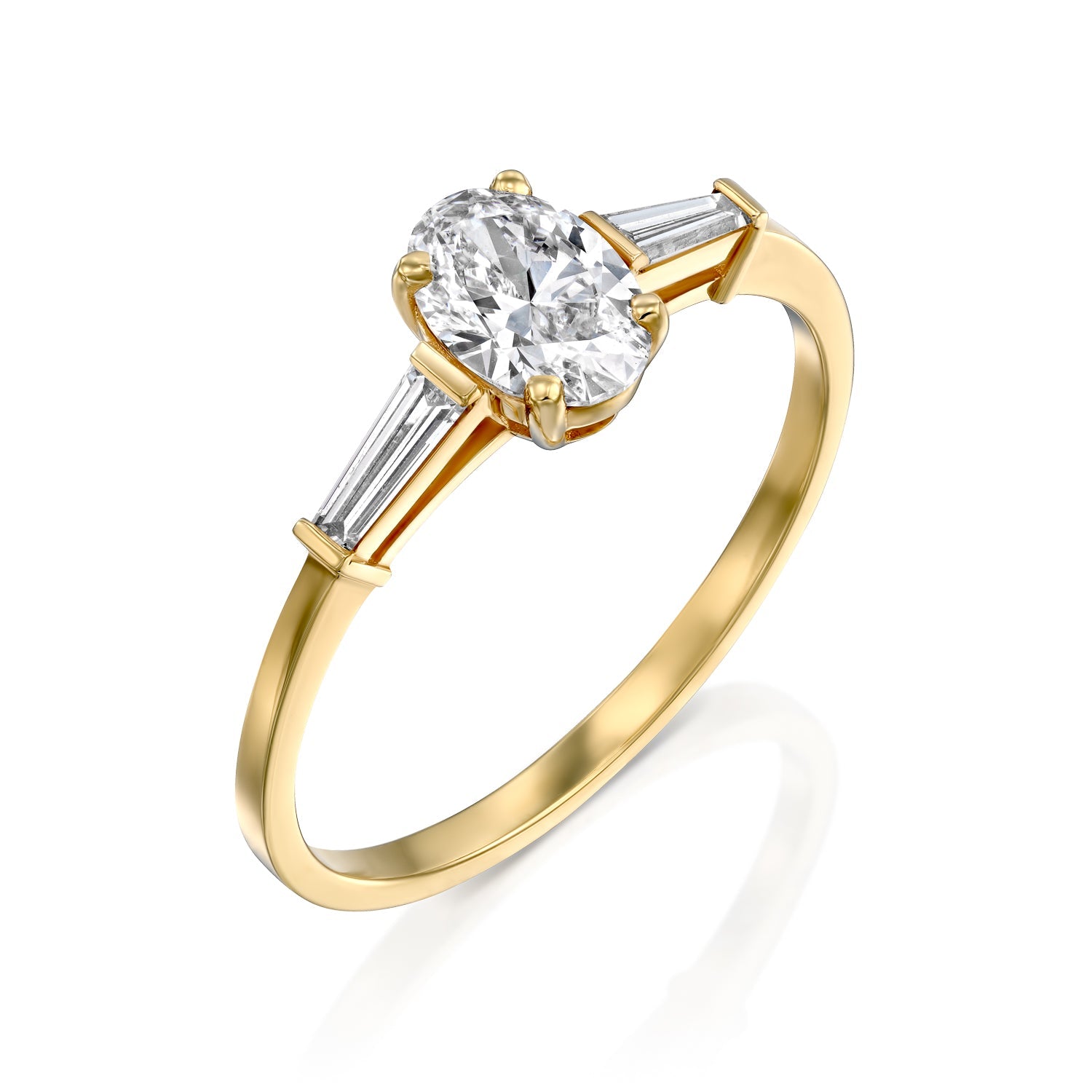 2 CT Round Three Stones Lab Grown Diamond Engagement Ring