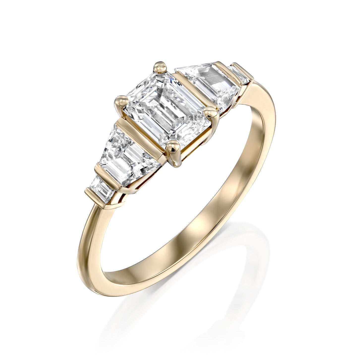 2 CT Round Three Stones Lab Grown Diamond Engagement Ring