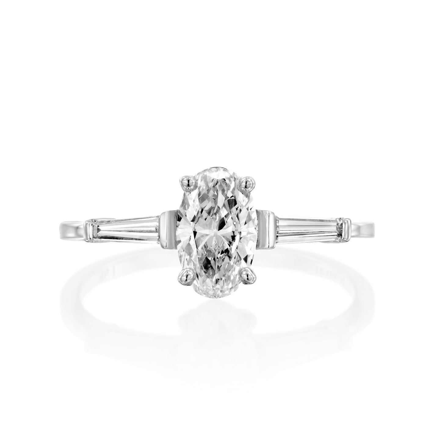 2 CT Round Three Stones Lab Grown Diamond Engagement Ring