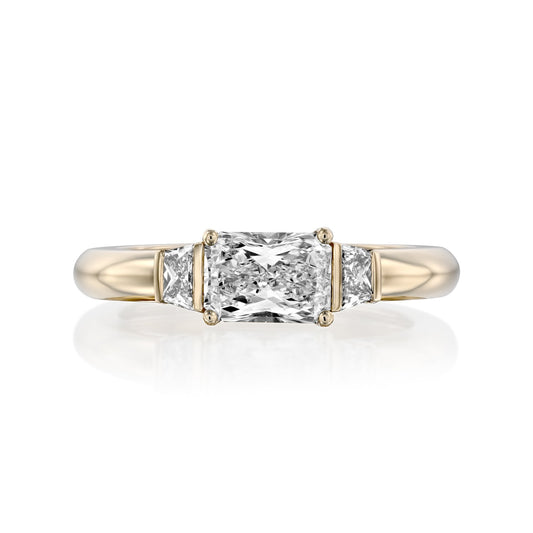 2 CT Round Three Stones Lab Grown Diamond Engagement Ring