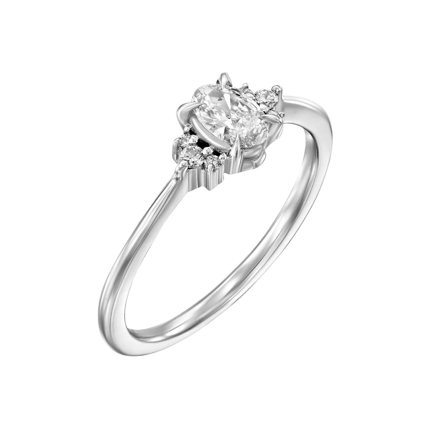 2 CT Round Three Stones Lab Grown Diamond Engagement Ring