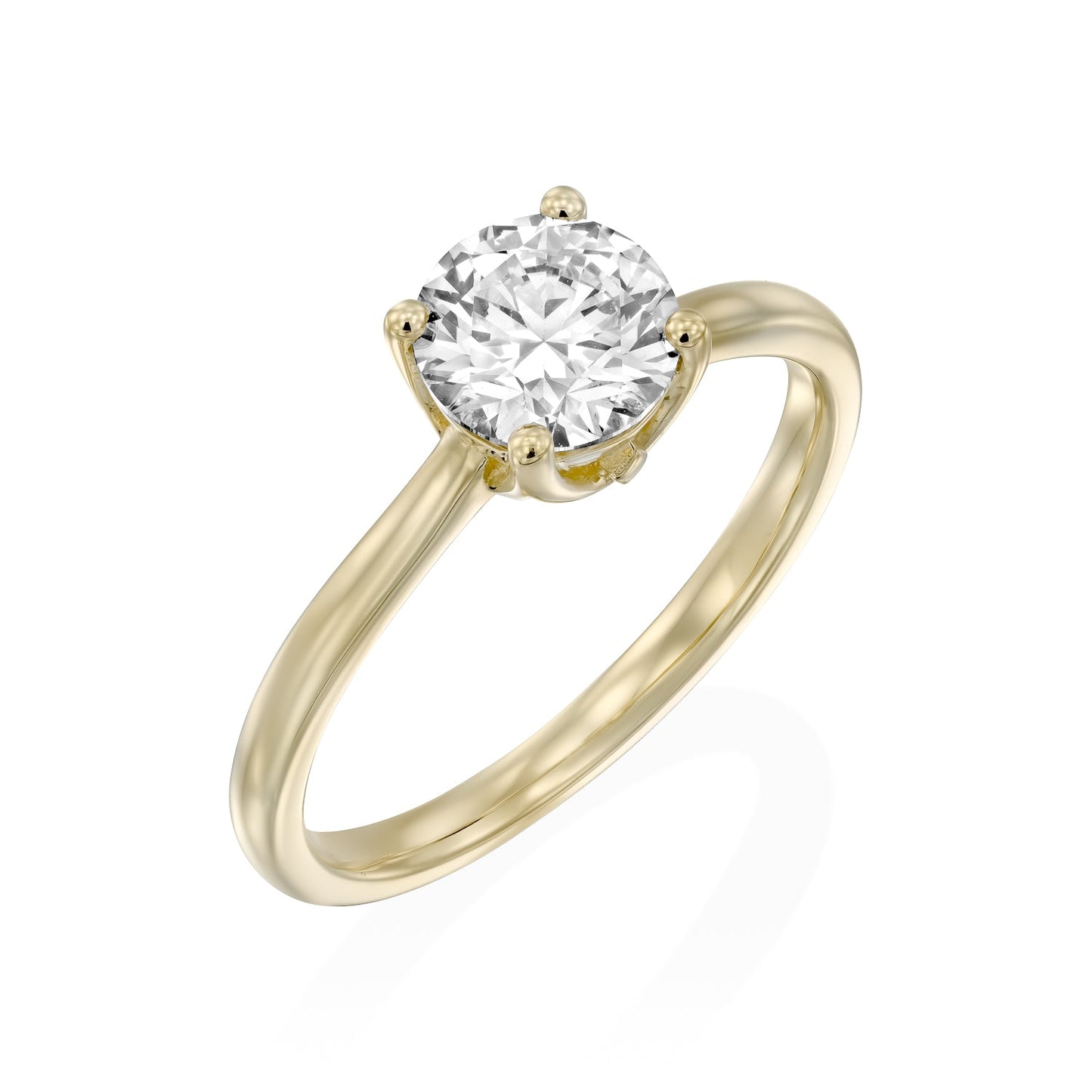 2 CT Round Three Stones Lab Grown Diamond Engagement Ring