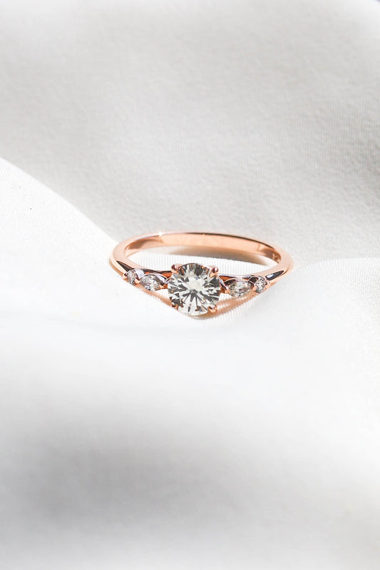 2 CT Round Three Stones Lab Grown Diamond Engagement Ring