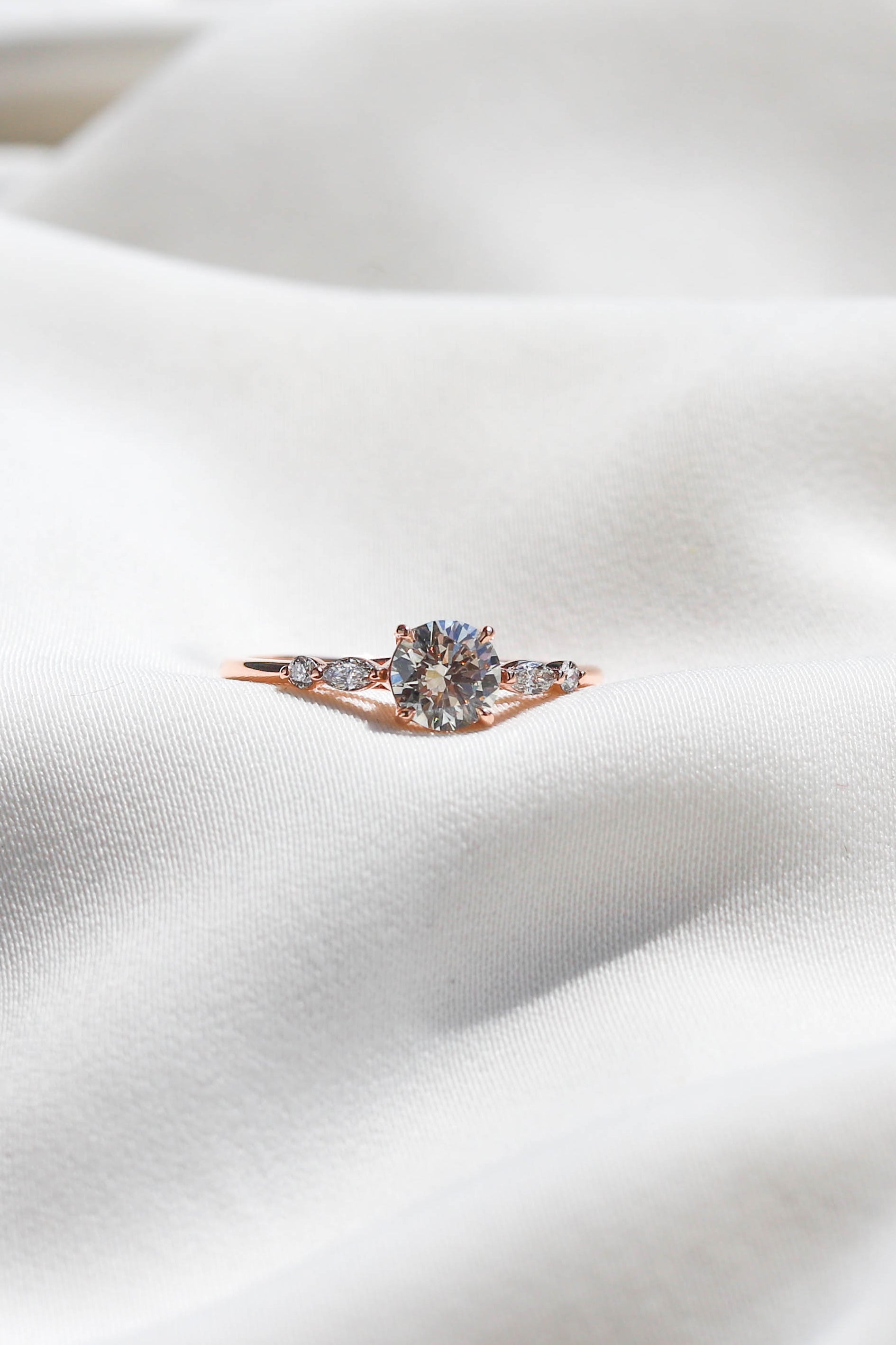 2 CT Round Three Stones Lab Grown Diamond Engagement Ring
