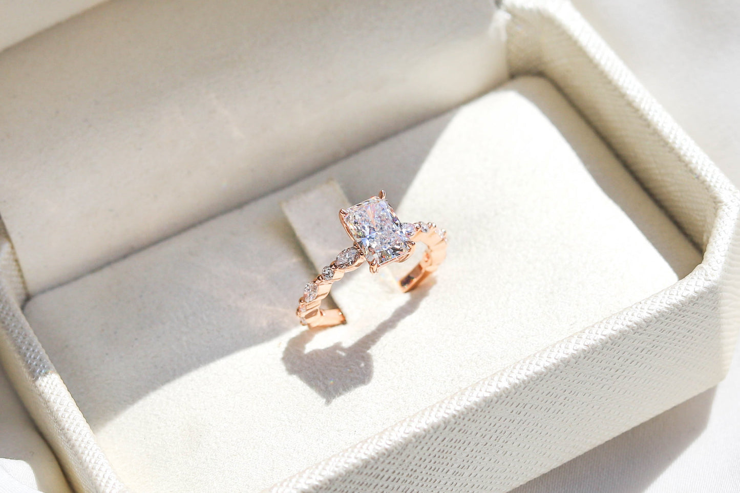 2 CT Round Three Stones Lab Grown Diamond Engagement Ring